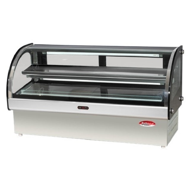 BakeMax BMCRD01 Curved Refrigerated Showcase Countertop 18-1/2"D X 35-7/16"W X 27"