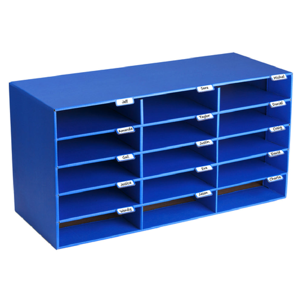 Alpine Industries ADI501-15-BLU Literature File Organizer 15 Compartment Cardboard
