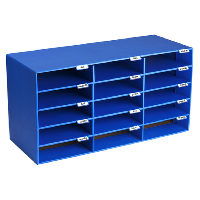 Alpine Industries ADI501-15-BLU Literature File Organizer 15 Compartment Cardboard