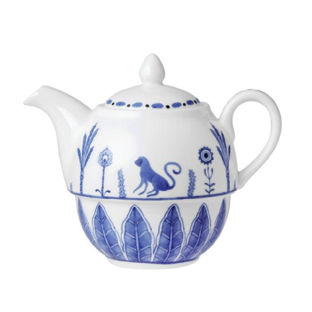 Steelite 82124AND0411B Tea For One Teapot Coupe 16.0 Oz 4.875" X 4.0" X 2.375"