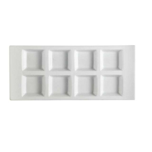 CAC China CN-8T13 CN Divided Side Dish Plate 1 Oz. Per Compartment