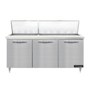 Continental Refrigerator D72N30M Designer Line Mighty Top Sandwich Unit 72"W Three-section