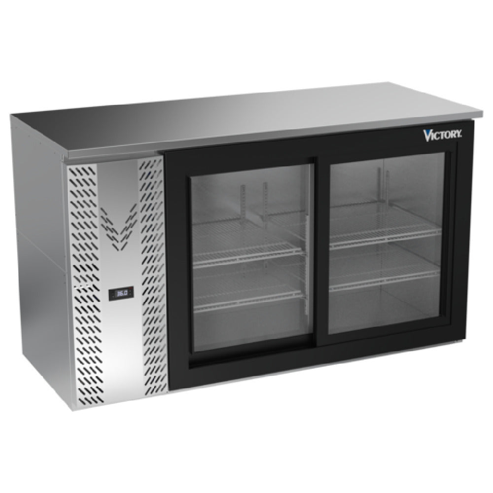 Victory VBBN58HC-F-GS-S - Back Bar Refrigerator, Food Rated, Two-section