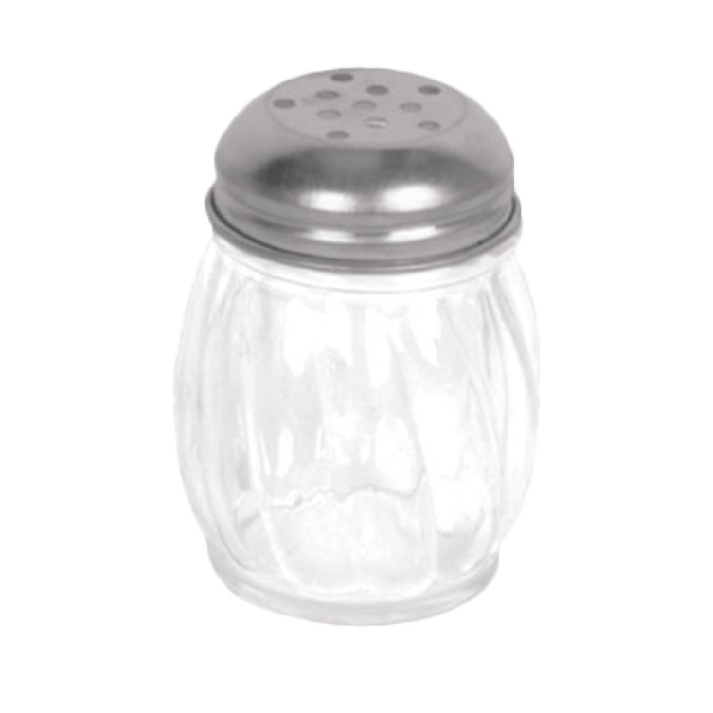 Thunder Group GLTWCS006P Cheese Shaker 6 Oz. Capacity Swirled Glass Base