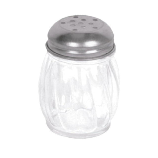 Thunder Group GLTWCS006P Cheese Shaker 6 Oz. Capacity Swirled Glass Base