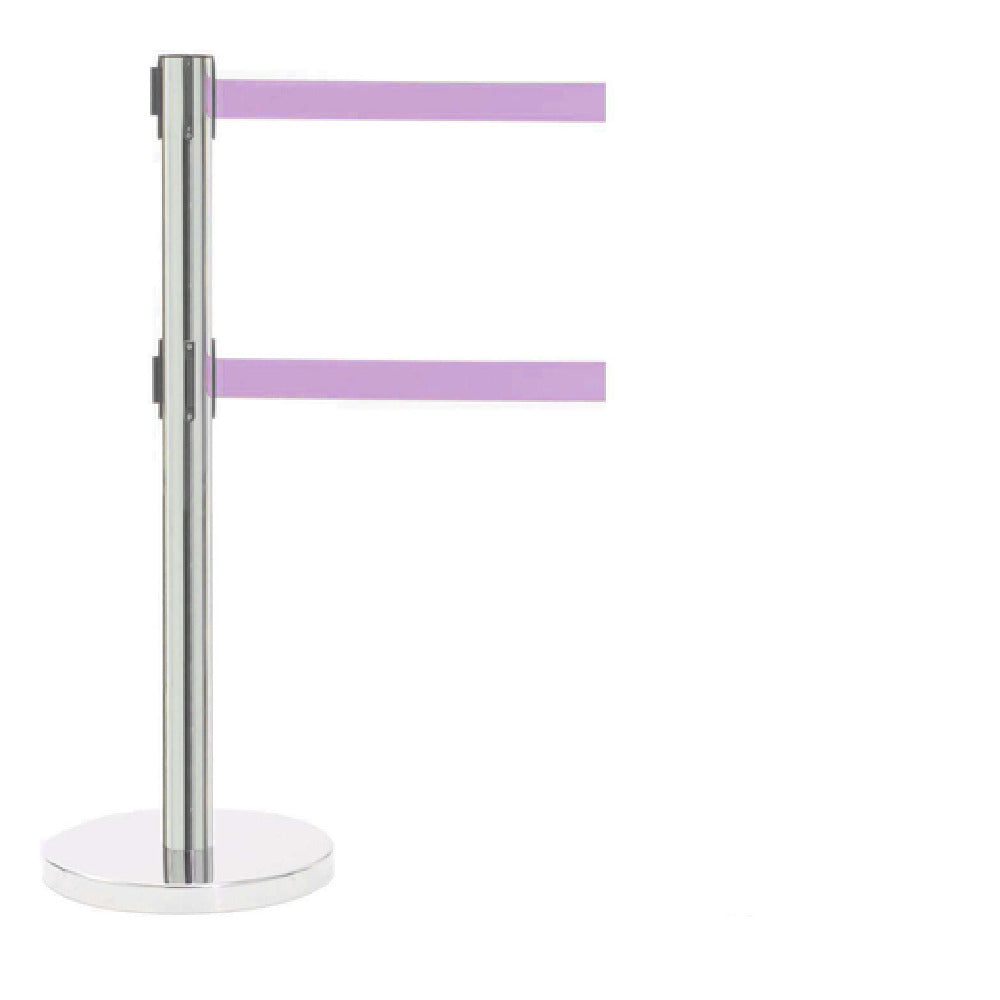 Aarco HS-27PU HS-27PU Form-A-Line™ System Dual Retractable Belt Style Has A Polished Satin Finish