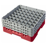Cambro 49S638163 Camrack® Glass Rack With (3) Soft Gray Extenders Full Size