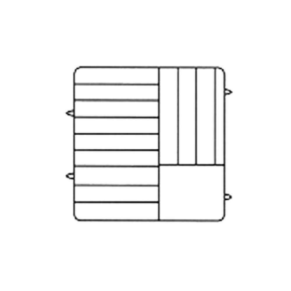 Vollrath PM1211-4-19 Plate Crate® Dishwasher Rack 8-3/4" To 9-3/16" Dia. (4) Extenders With Wire Dividers