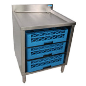 BK Resources UB4-21-GC242 Underbar Glass Rack Unit Drainboard Top 24"W X 21"D X 32-1/2"H