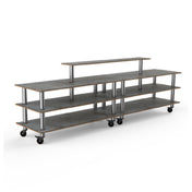 Steelite MGCMLB19GSXW - Modular Double Display Buffet Grey Slate Stainless, 142.0" X 29.5" X 47.0"