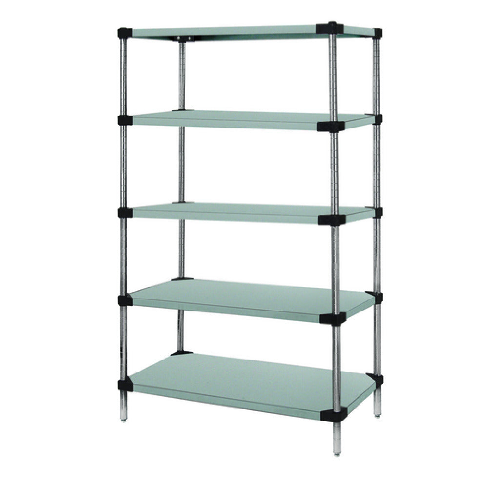 Quantum WRS5-63-1824SS Solid Shelving Starter Kit 24"W X 18"D X 63"H 600 800 Lb. Capacity