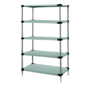Quantum WRS5-63-1824SS Solid Shelving Starter Kit 24"W X 18"D X 63"H 600 800 Lb. Capacity