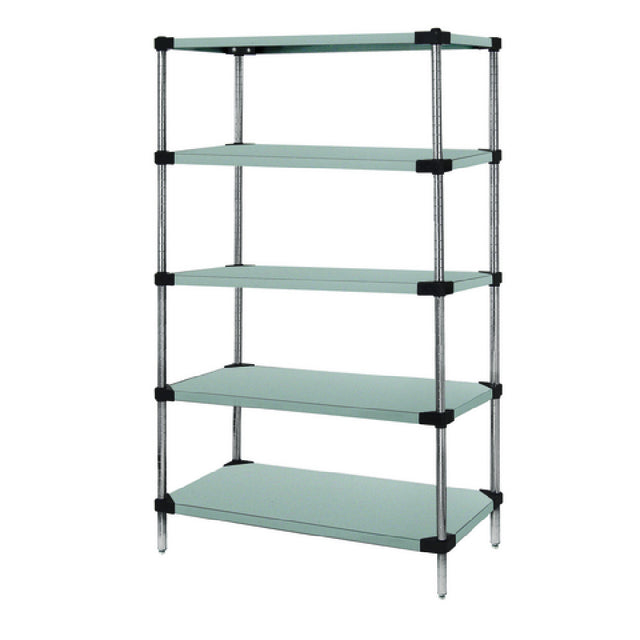 Quantum WRS5-86-1848SS Solid Shelving Starter Kit 48"W X 18"D X 86"H 600 800 Lb. Capacity