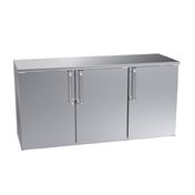 Krowne BD72 Back Bar Dry Storage Cabinet Three-section 72"W X 24"D