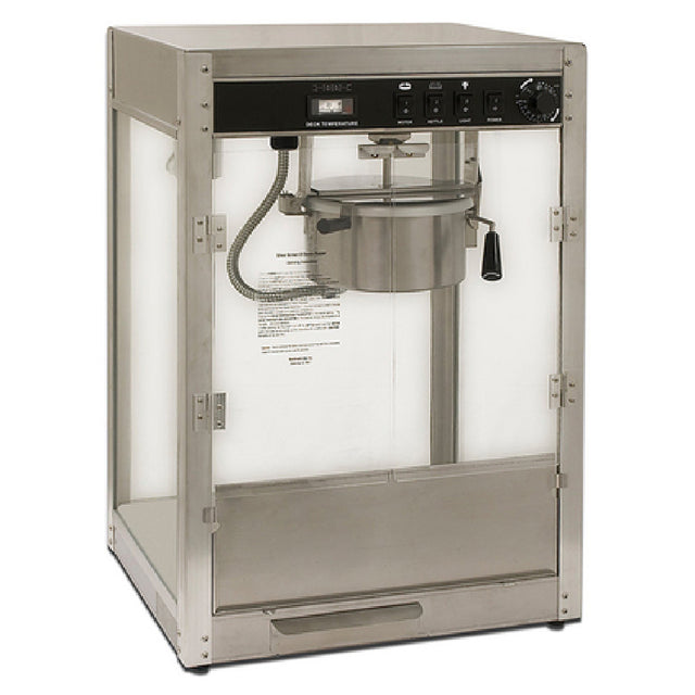 Winco 11087 Benchmark Silver Screen Popcorn Machine Electric Countertop