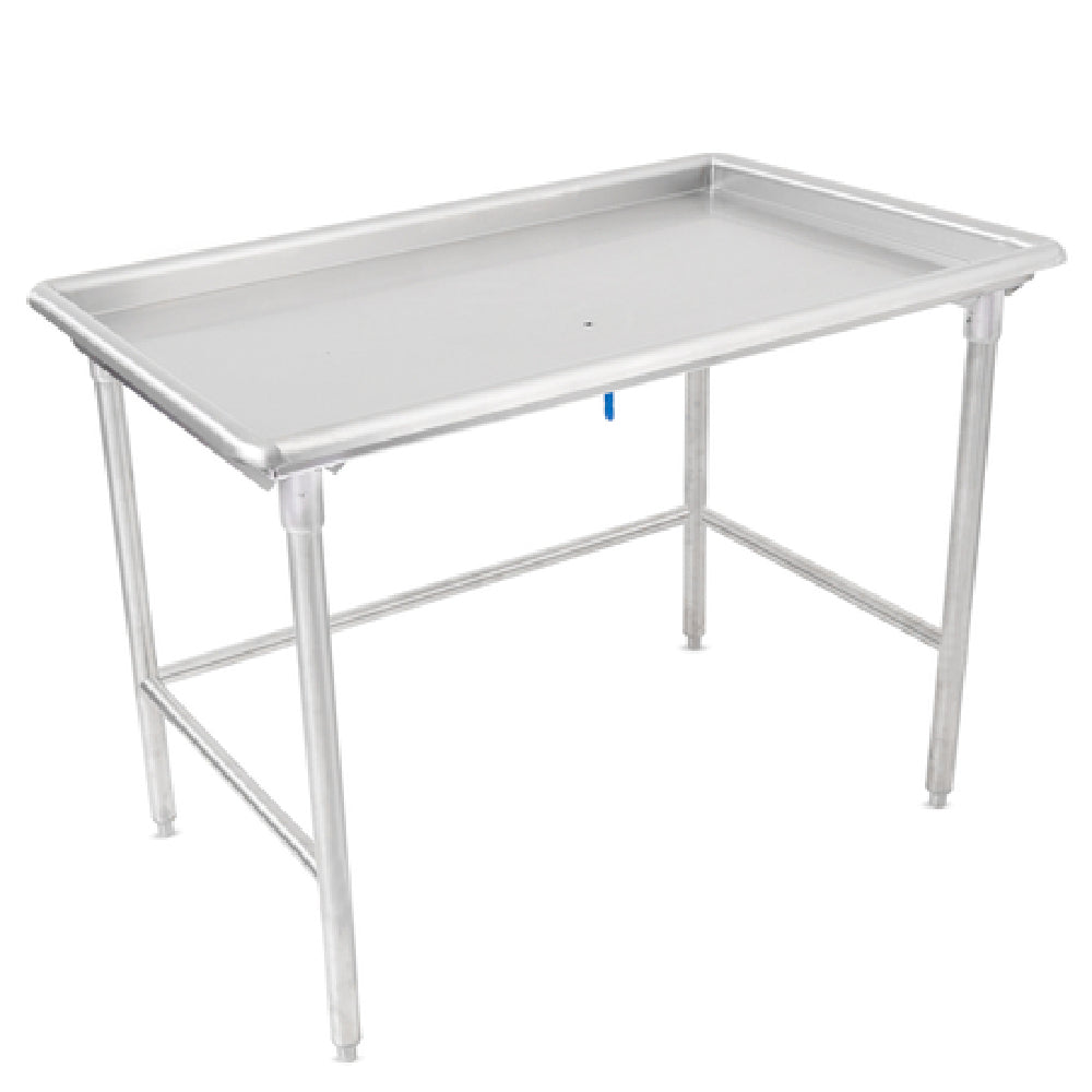 John Boos DST6-3049SBW-X Sorting Table 48-7/8"W X 30-3/8"D 16/300 Stainless Steel Flat Top With 2-1/4" Raised Edge