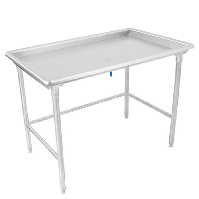 John Boos DST6-3049SBW-X Sorting Table 48-7/8"W X 30-3/8"D 16/300 Stainless Steel Flat Top With 2-1/4" Raised Edge