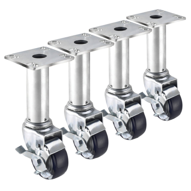 Krowne 28-117S Krowne Adjustable Height Plate Caster 8-1/2" To 10-1/2" Height Adjustment