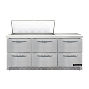 Continental Refrigerator D72N18M-FB-D Designer Line Mighty Top Sandwich Unit Front Breather