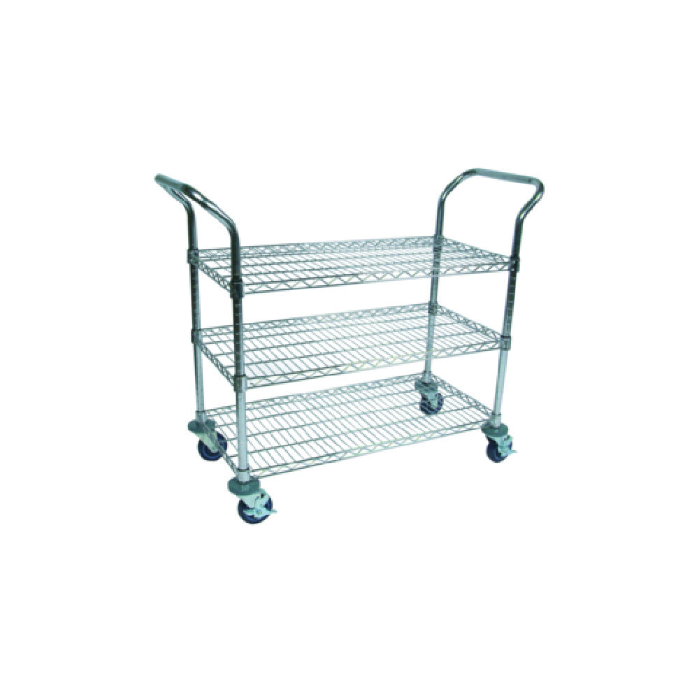 John Boos CWC-1836-3 Bussing Cart (3) 36"W X 18"D Shelves Numbered Posts