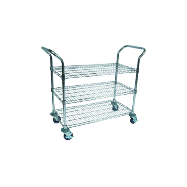 John Boos CWC-1836-3 Bussing Cart (3) 36"W X 18"D Shelves Numbered Posts
