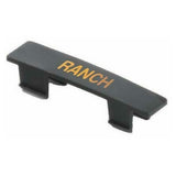 TableCraft Products CN486 - Name Tag, "Ranch", Black With Orange Print