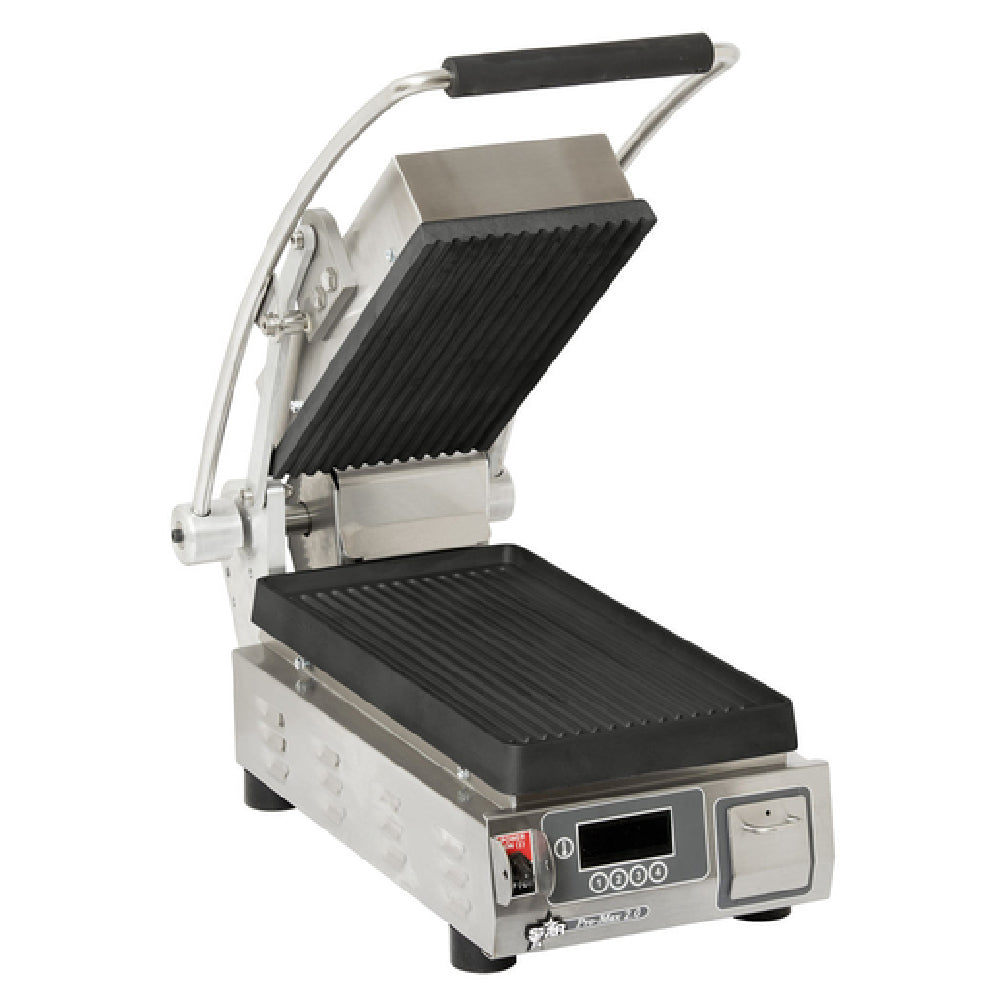 Star PGT7IEA-120V Pro-Max 2.0® Sandwich Grill 7.5" W X 14.2"D Grooved Cast Iron Cooking Surface