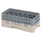 Cambro 17HS434184 Camrack® Glass Rack With (2) Soft Gray Extenders Half Size
