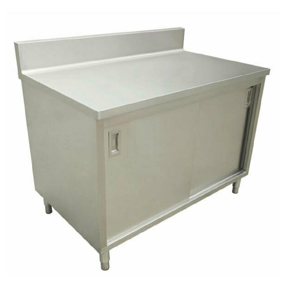 Omcan 45283 (45283) Work Table Cabinet Base With Sliding Doors 72"W X 30"D X 36"H