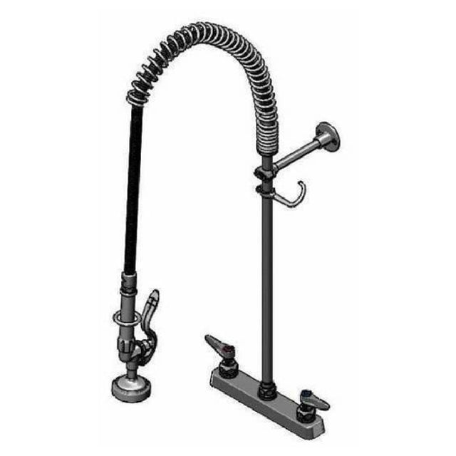 T&S Brass B-5120-B-22R EasyInstall Pre-Rinse Unit Deck Mount 8" Center