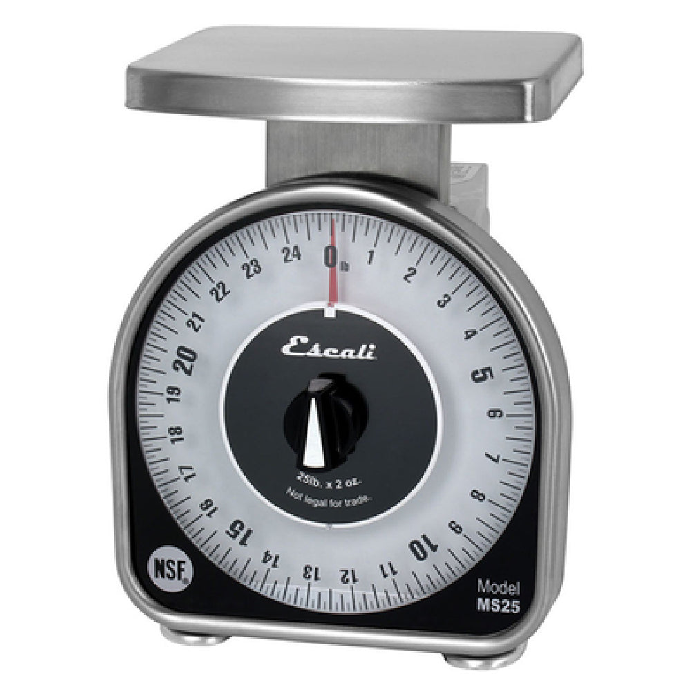 Carlisle SCMDL25 San Jamar Escali Mechanical Dial Scale 6-1/2"W X 6-3/4"D X 8-1/2"H Overall