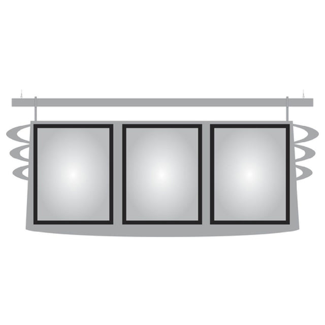 Hubert 87455 - Menu Board, 3-pocket, Hanging