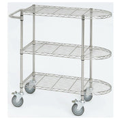 Hubert 17621 - Wire Cart, 3-shelf, 36" X 18" X 39-1/2"H