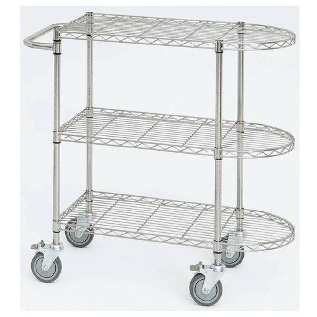 Hubert 17621 - Wire Cart, 3-shelf, 36" X 18" X 39-1/2"H