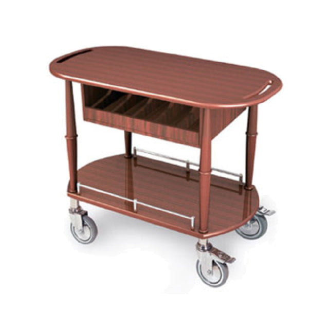 Geneva 70458 Gueridon Spice Cart 35-1/2"W X 17-3/4"D X 29"H Oval Shaped Top
