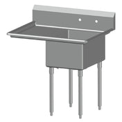 SPG 1N1620-LD24 - Universal Stainless Sink, One Compartment, 24" Left-hand Drainboard