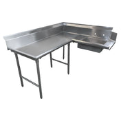Advance Tabco DTS-K30-84L Korner-Soil Dishtable L-shaped Attaches To Left Of Dish Machine Operator