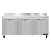 Continental Refrigerator SW72NBS Work Top Refrigerator 72"W 20.6 Cu Ft Capacity