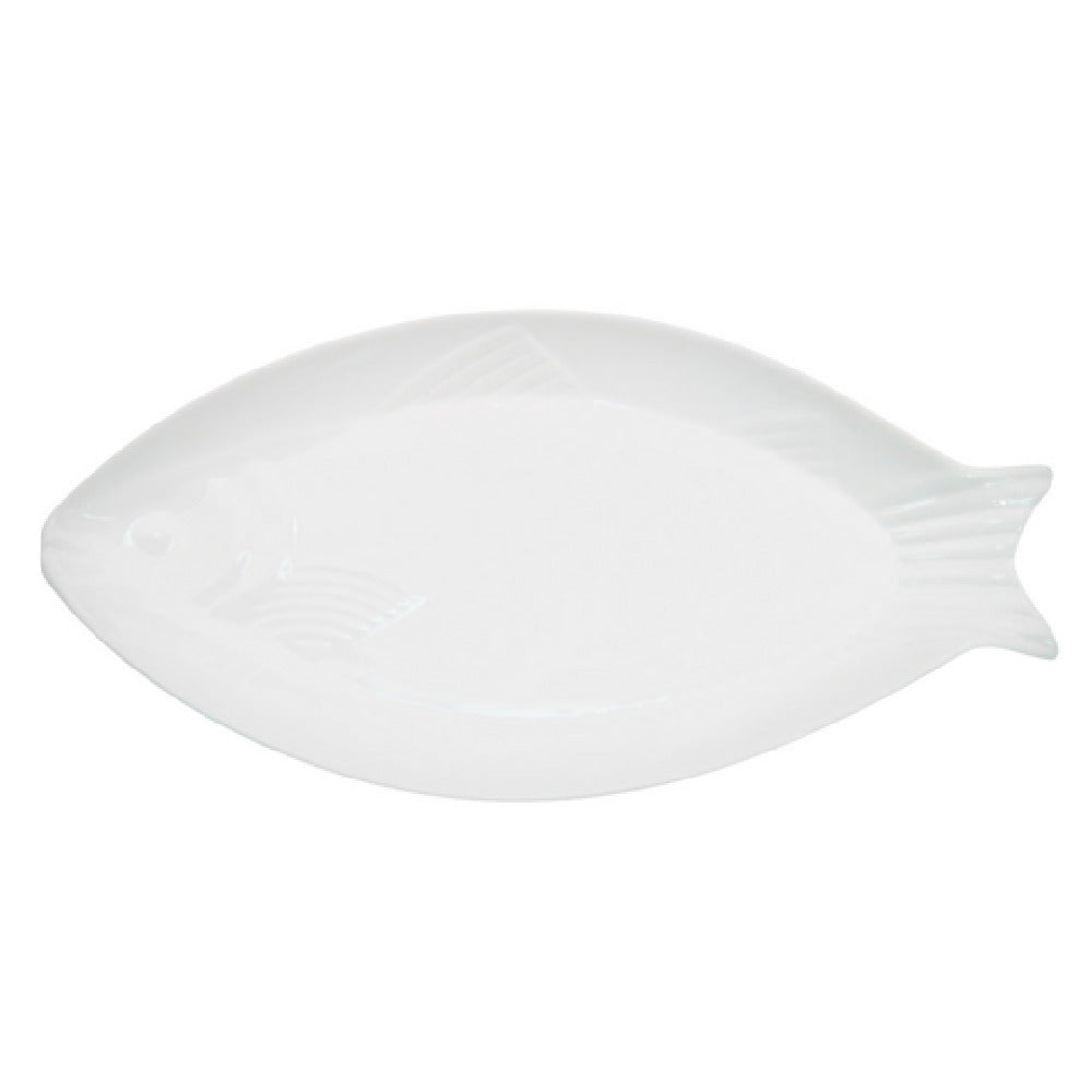 CAC China COL-F92 COL Fish Platter 40 Oz. 22"L X 10-1/2"W X 1-7/8"H