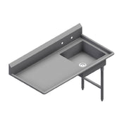 Winholt UDT-16-L-48L Dish Table Undercounter Left-right Operation