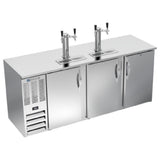 Beverage Air DDN78HC-S - Draft Beer Cooler, 78"W X 26-3/8"D X 49-5/16"H, 21.686 Cu. Ft.