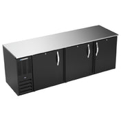 Beverage Air BB94HC-F-B - Refrigerated Food Rated Back Bar Storage Cabinet, Three-section