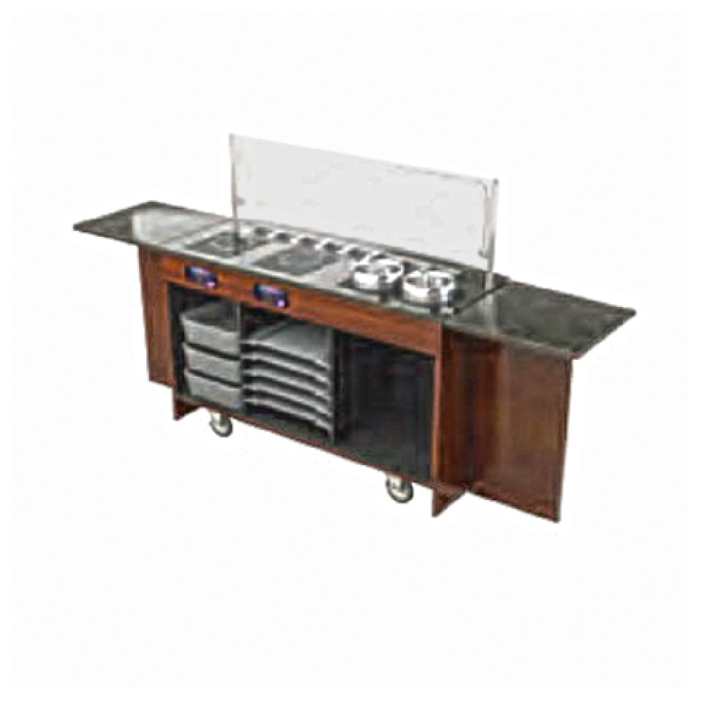 Lakeside 79880 Induction Cart 116"W X 34-1/4"D X 53-1/2"H Laminate Interior Lower Compartment