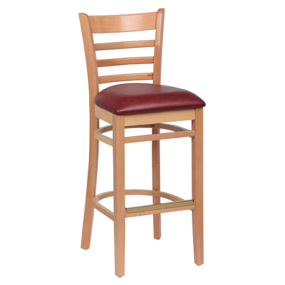 Royal ROY 8002 N CRM - Bar Stool, Ladder Back, 17"L X 16-1/2"W X 43-3/8"H