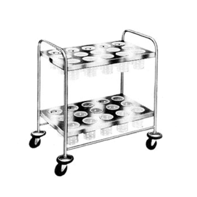 Piper Products 719 - Silverware Cart, Accommodates (30) Cylinder Dispensers On (2) Shelves (silverware Cylinders Not Included)