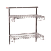 Metro SW-2136K4-45-2TIER - SmartWall Wall Shelving Kit. Two-shelf, Components Include A Wall Track