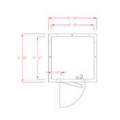 American Panel 6X6F-I Walk-In Freezer 7'-6" H X 5'-10" W X 5'-10" D Indoor