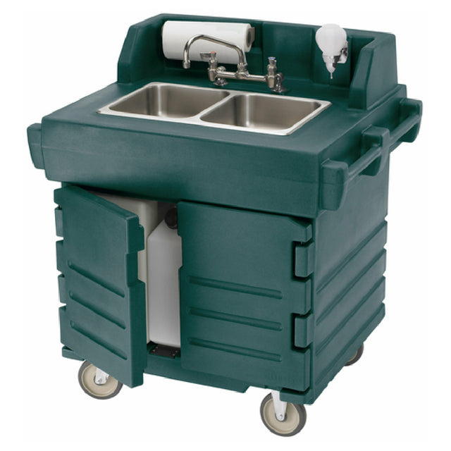 Cambro KSC402192 CamKiosk® Hand Sink Cart With 2 Compartment Sink Polyethylene Construction