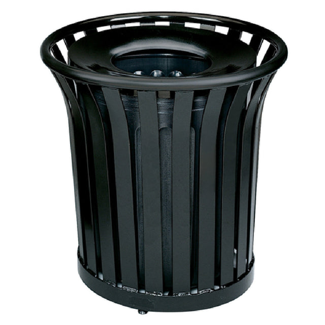 Rubbermaid FGMT32PLBK Americana Waste Receptacle 36 Gallon 29" Dia. X 32-1/2"H