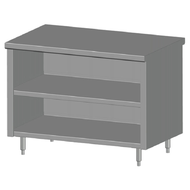 SPG 6CBT-30 - Universal Stainless Work Table, Cabinet Base With Open Front, 72"W X 30"D